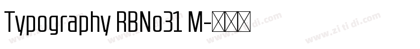 Typography RBNo31 M字体转换